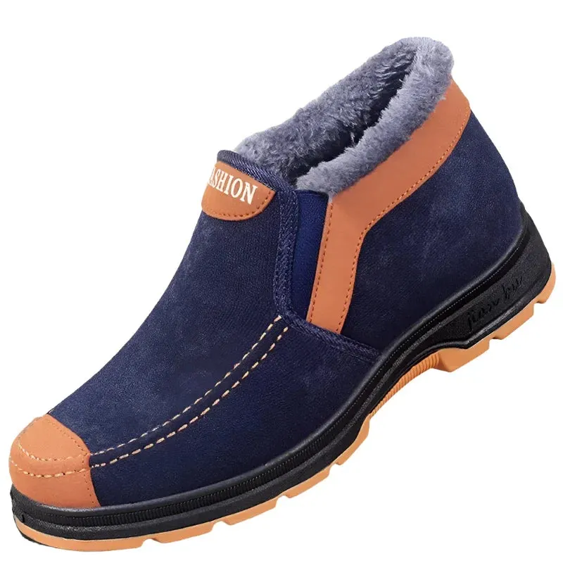 Men's Cotton Shoes Winter Fashion Shoes Men's Snow Boots Plush Thickened Comfortable and Warm Walking Shoes boots