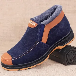Men's Cotton Shoes Winter Fashion Shoes Men's Snow Boots Plush Thickened Comfortable and Warm Walking Shoes boots