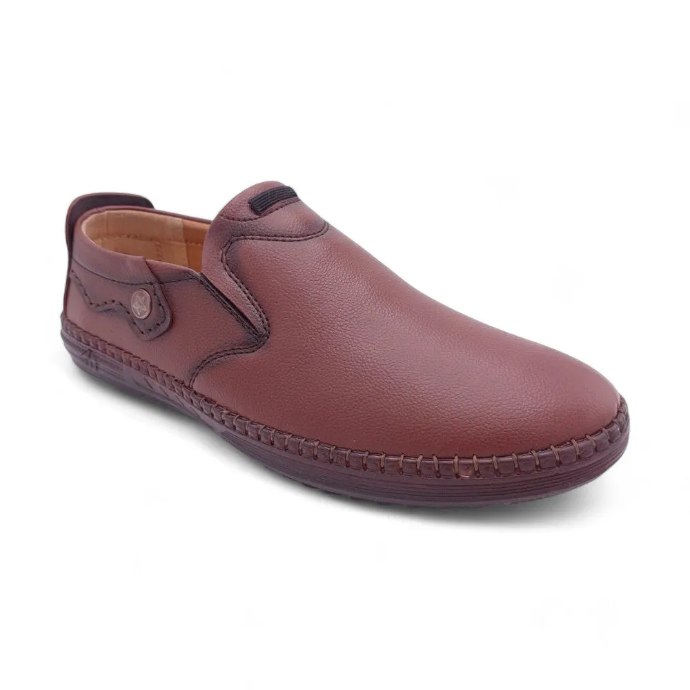 Mova Rexine Leather SlipOns RT01 - Sleek Brown