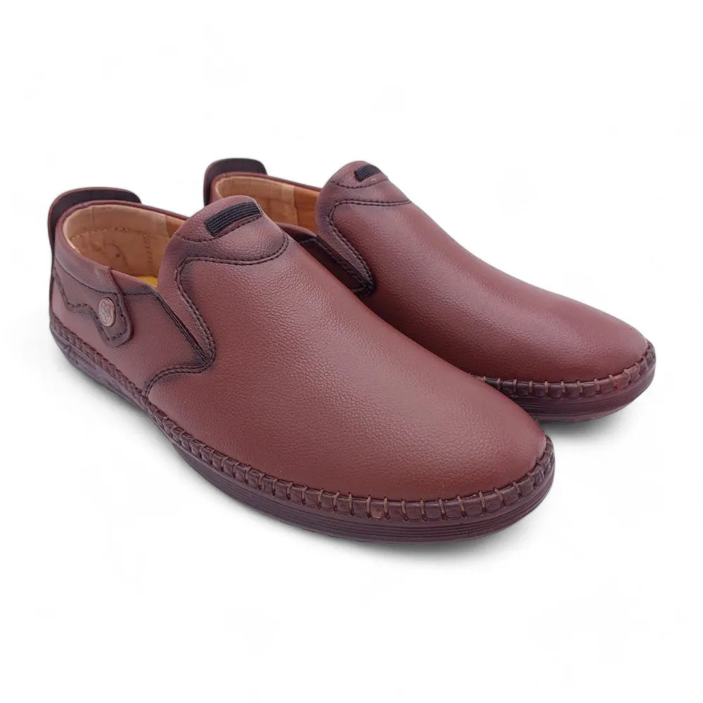 Mova Rexine Leather SlipOns RT01 - Sleek Brown