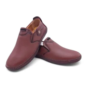 Mova Rexine Leather SlipOns RT01 - Sleek Brown