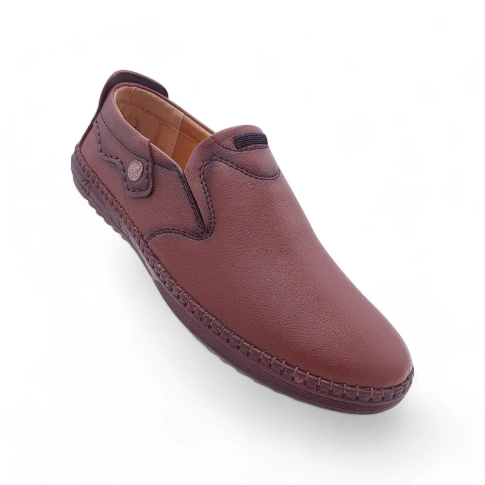 Mova Rexine Leather SlipOns RT01 - Sleek Brown