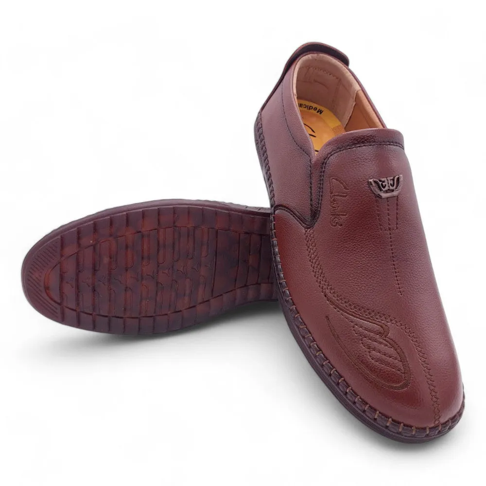Mova Rexine Leather SlipOns RT07 - Brown