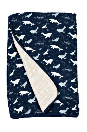 Muslin Quilt - Whales