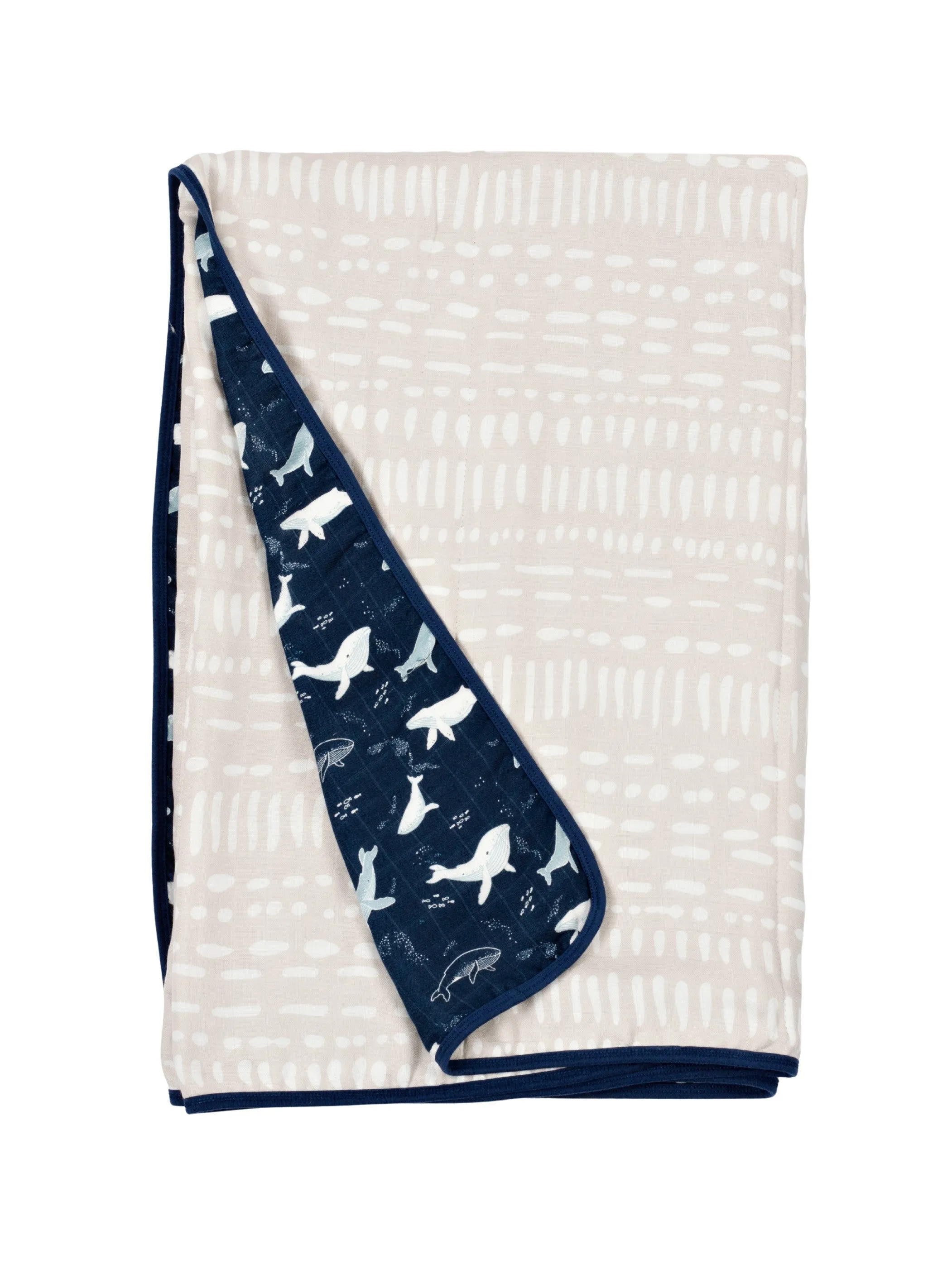 Muslin Quilt - Whales