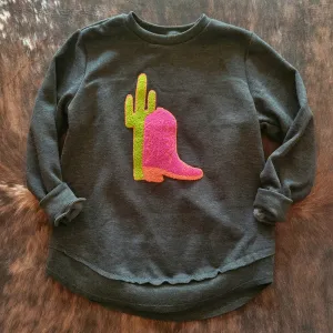 Neon Boot Scoot Kids Pullover