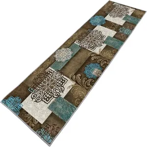 NEW Retails $50 pomhrory Runner Rug Carpet 2' X 8' with Non Slip Grip Back Anti Skid Area Rug for Hallway Kitchen Living Room Bed