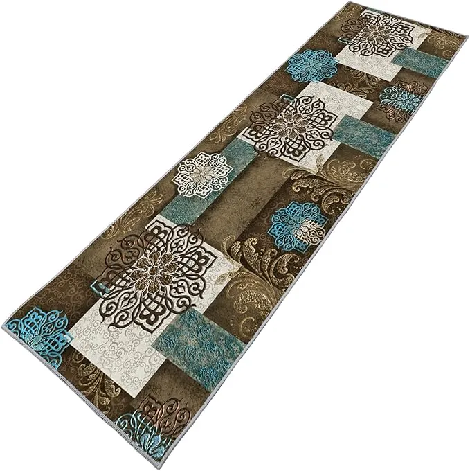 NEW Retails $50 pomhrory Runner Rug Carpet 2' X 8' with Non Slip Grip Back Anti Skid Area Rug for Hallway Kitchen Living Room Bed