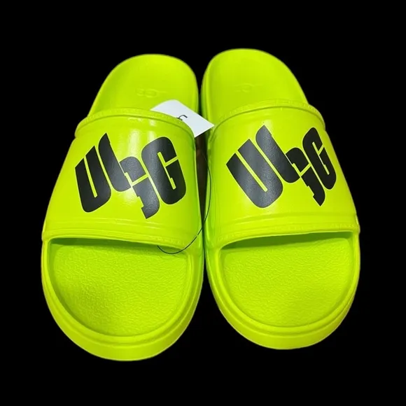 New with box UGG slide sandal size 8 cool design n logo