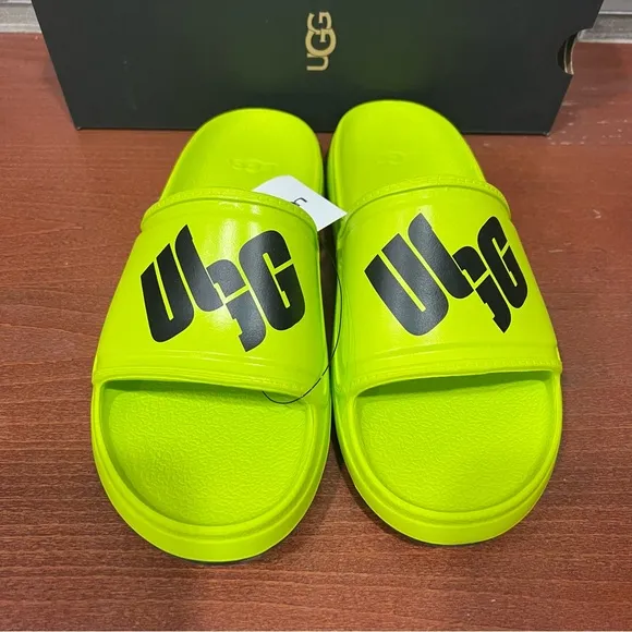 New with box UGG slide sandal size 8 cool design n logo