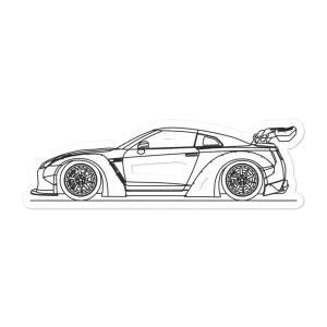 Nissan GT-R R35 Liberty Walk Outline Sticker