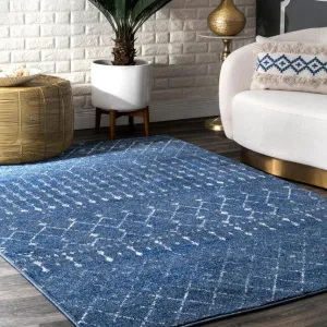nuLOOM Moroccan Blythe Boho Trellis Area Rug - 2' x 3' - Dark Blue