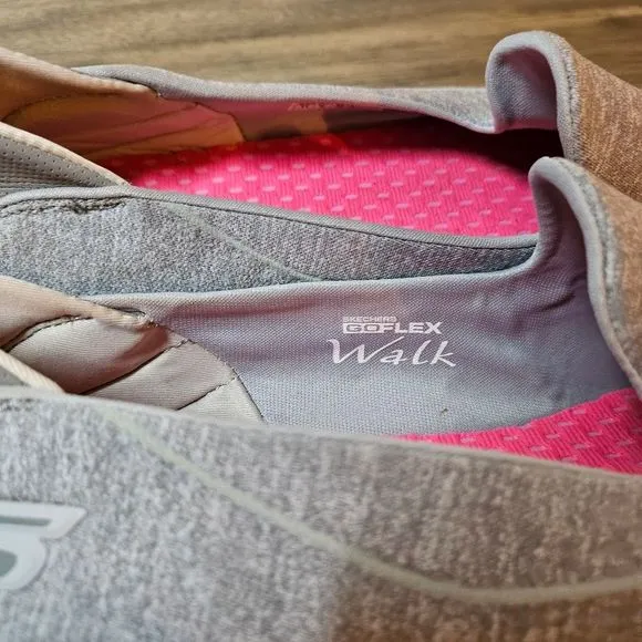 NWT Women's Go Flex Walk Go Mat Gray Slip On Skechers Size 11