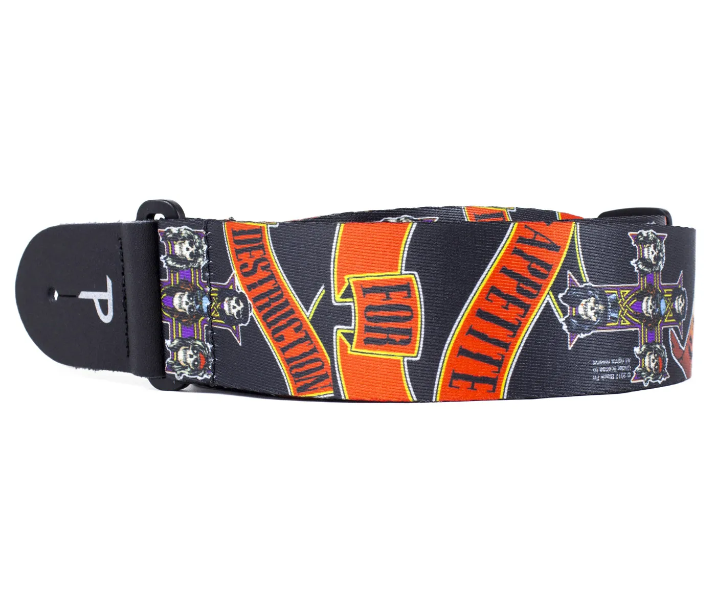 OFFICIAL LICENSING GUNS N’ ROSES APPETITE FOR DESTRUCTION POLYESTER GUITAR STRAP.