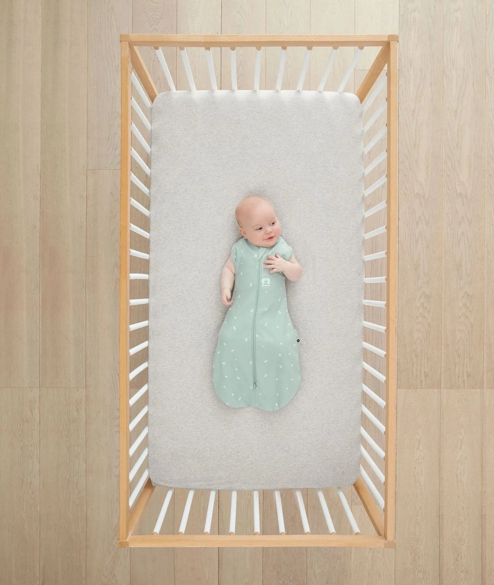 Organic Cot Fitted Sheet - Grey Marle
