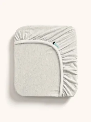 Organic Cot Fitted Sheet - Grey Marle