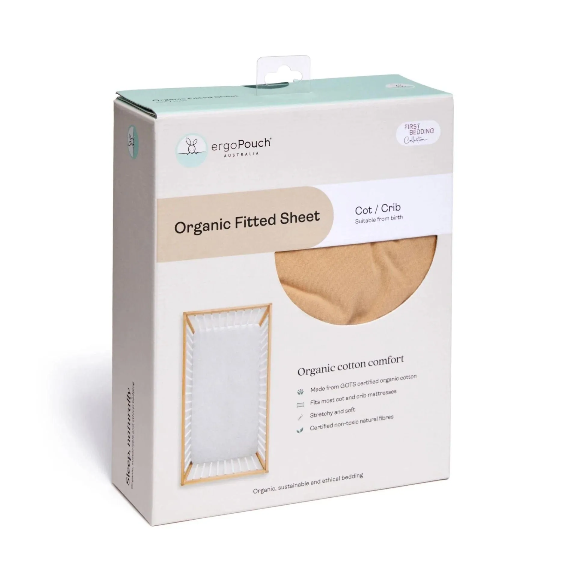 Organic Cot Fitted Sheet - Wheat