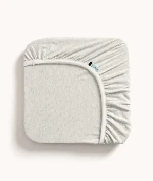 Organic Crib Fitted Sheet - Grey Marle