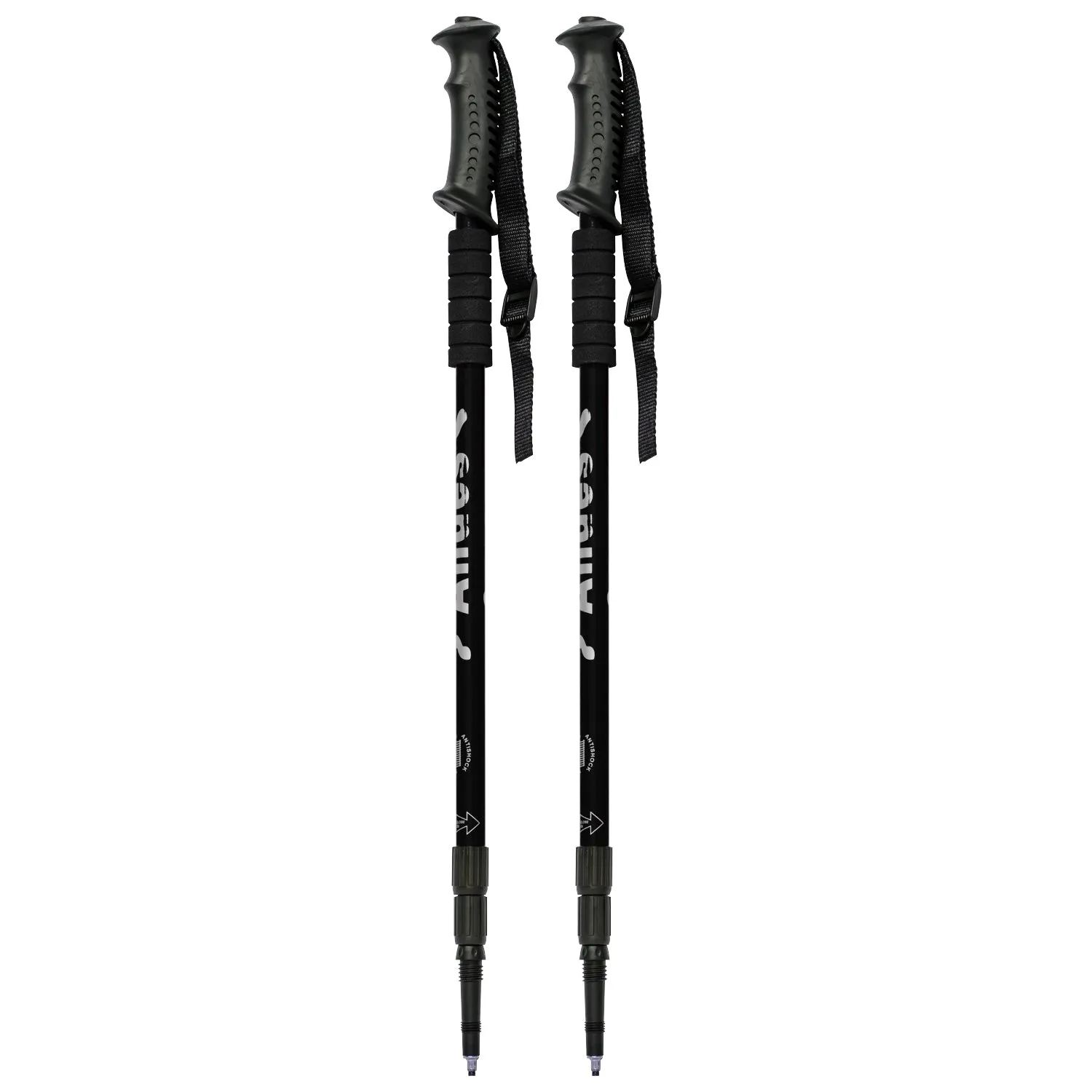 Pair of Telescopic Walking Poles Sticks Extending Adjustable Antishock Hiking