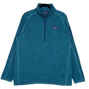 PATAGONIA Better Sweater 1/4 Zip Fleece Women XL Abalone Blue Gorpcore 25618 EUC