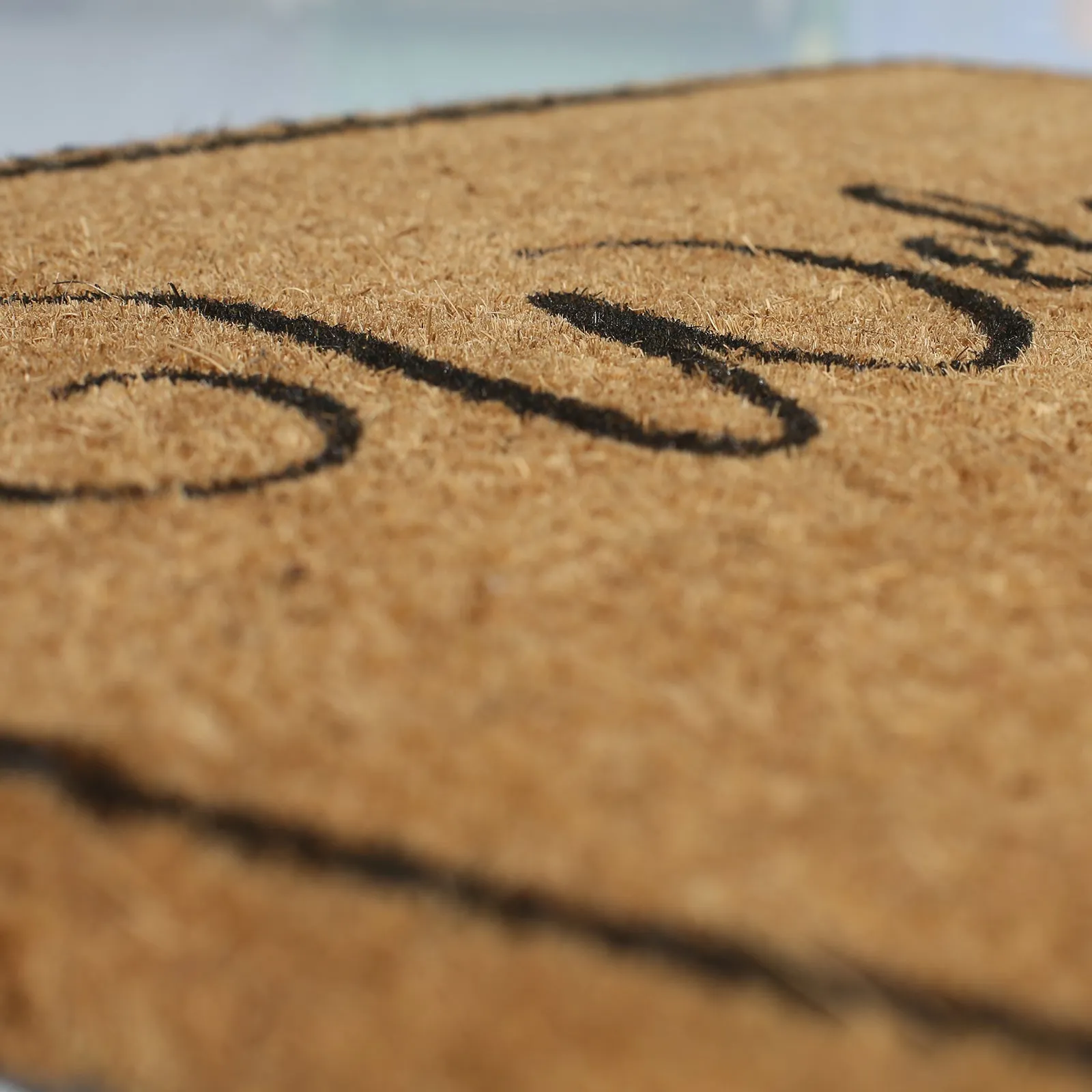 Personalised Doormat - Black Circled Family Name & Year