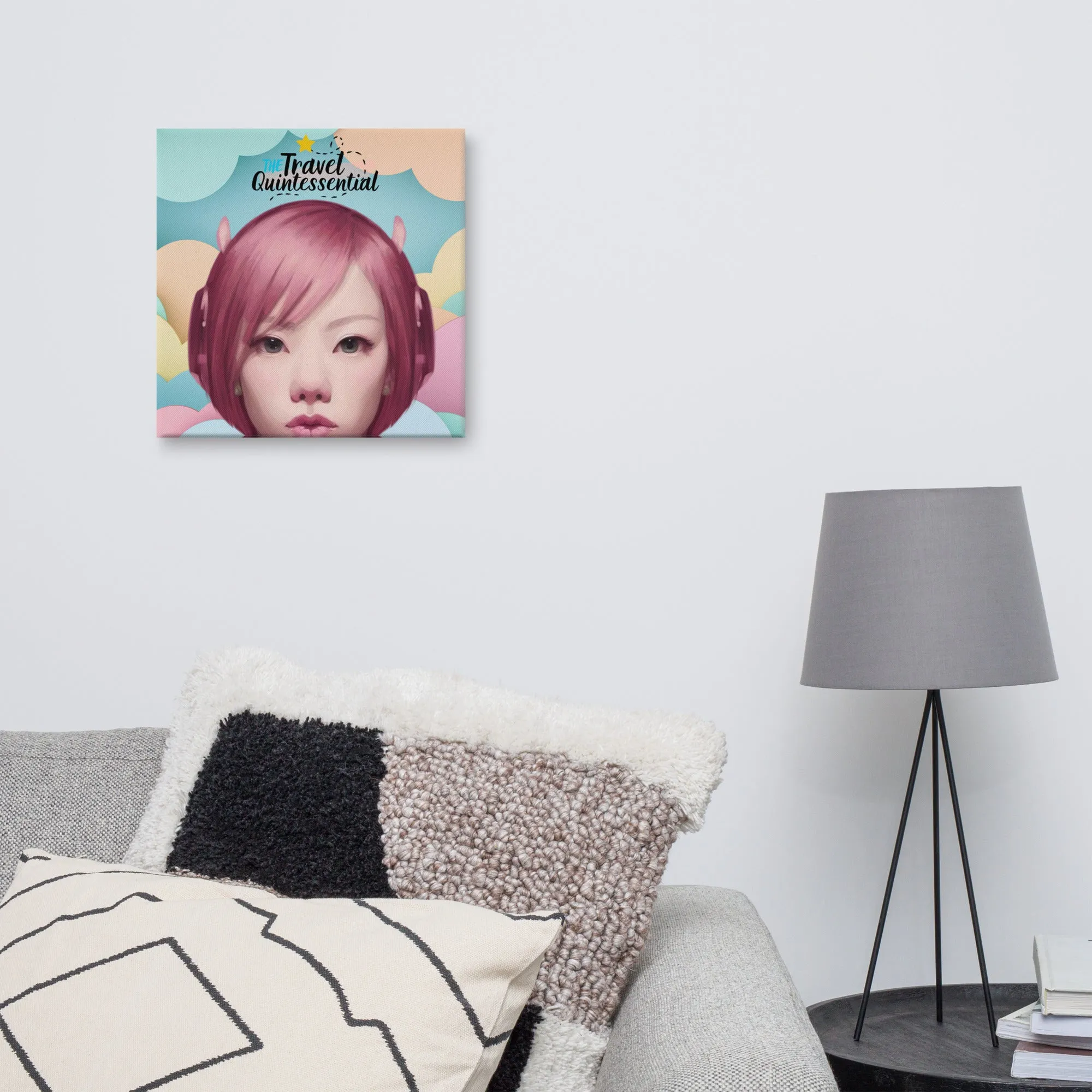Pink Head TheTravelQuintessential Canvas Art