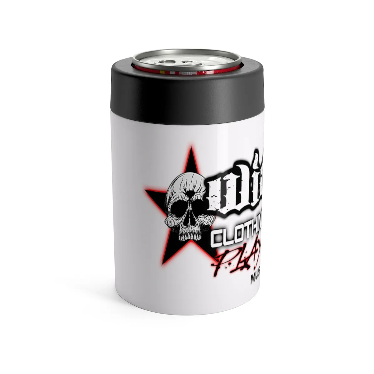 Play Hard/ White/ Can Holder