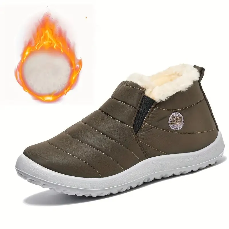 Plush Lined Waterproof Ankle Boots