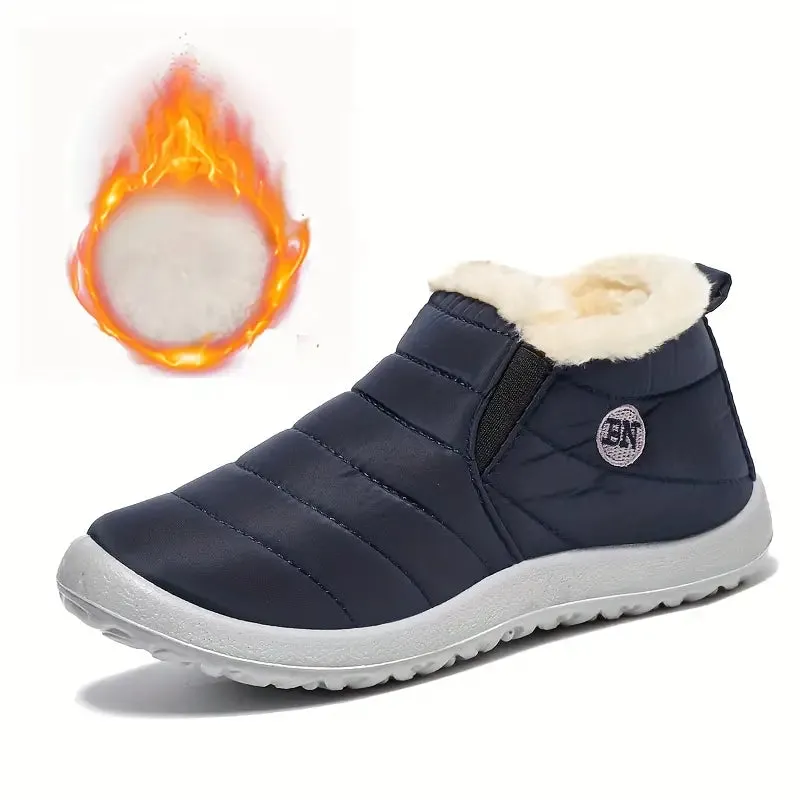 Plush Lined Waterproof Ankle Boots