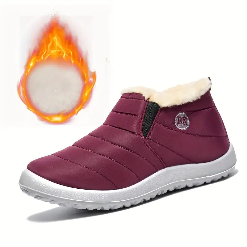 Plush Lined Waterproof Ankle Boots
