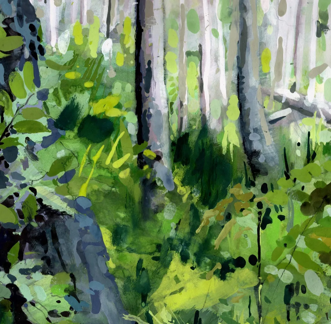 Portal Original Watercolor/Guache Painting by Nancy Tobin - Large Landscape