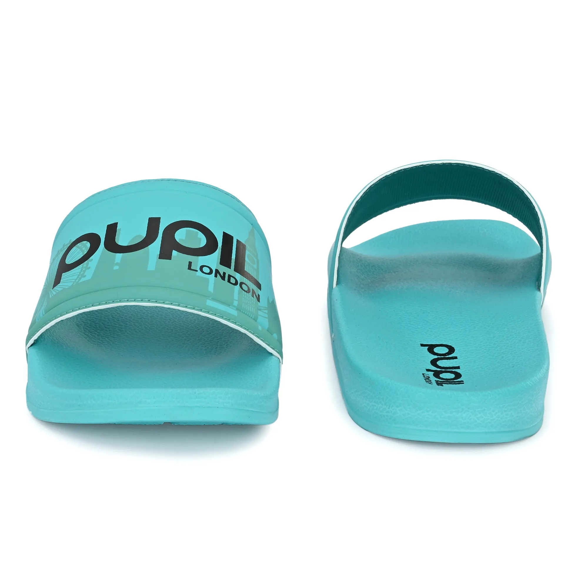 Pupil Men's BEN-1 Pool Slider, Electric Cyan