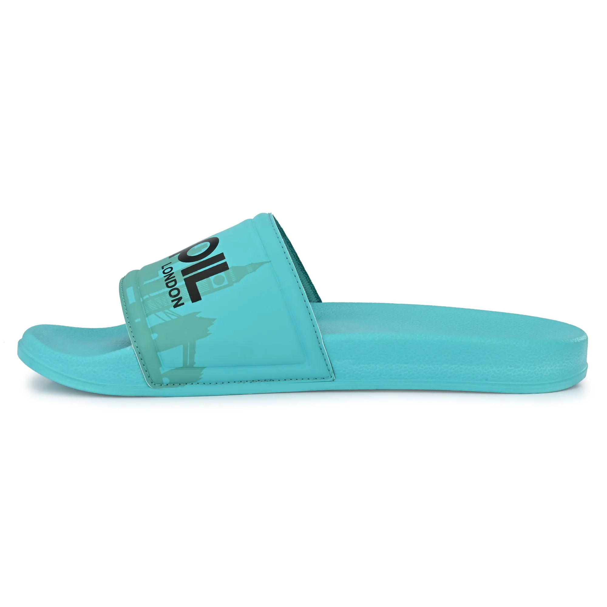 Pupil Men's BEN-1 Pool Slider, Electric Cyan
