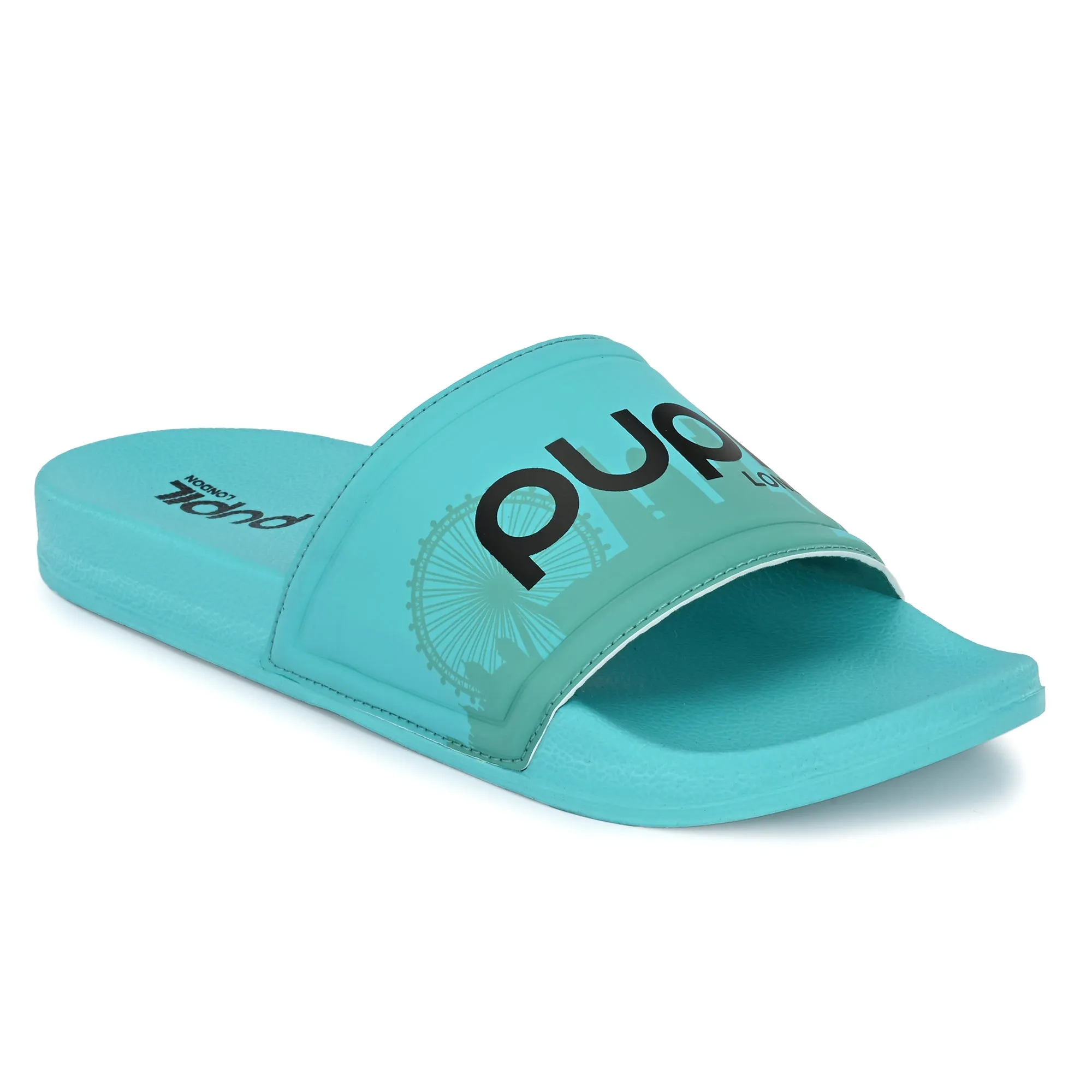 Pupil Men's BEN-1 Pool Slider, Electric Cyan