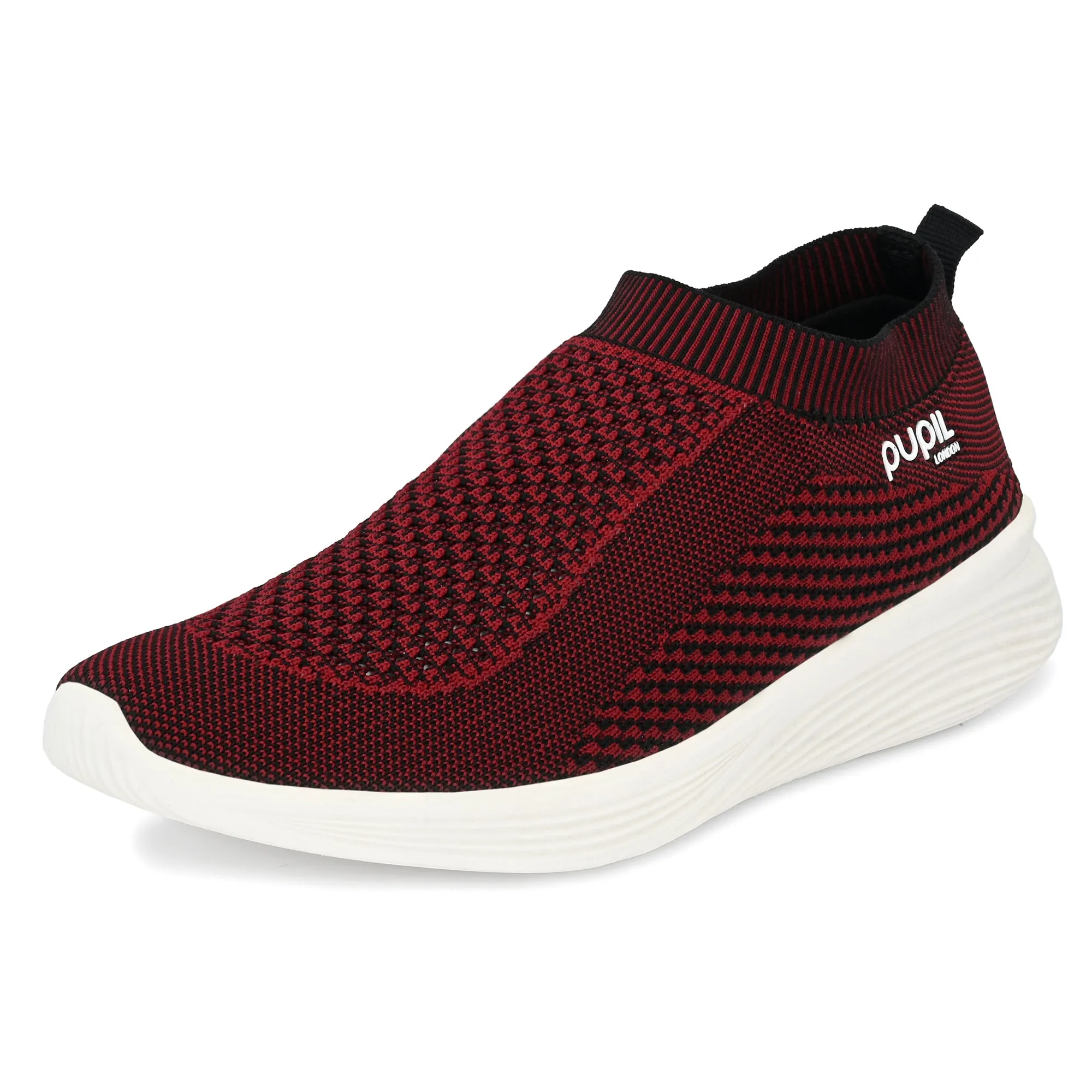 Pupil Men's Eye-01 Running Shoes, Maroon and Black