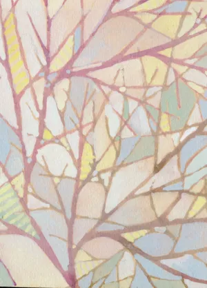 Quiet Morning — Study   - Original Watercolor/Guache Painting = Abstract Landscape