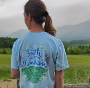 "Faith Moves Mountains" - Comfort Colors Handrangea
