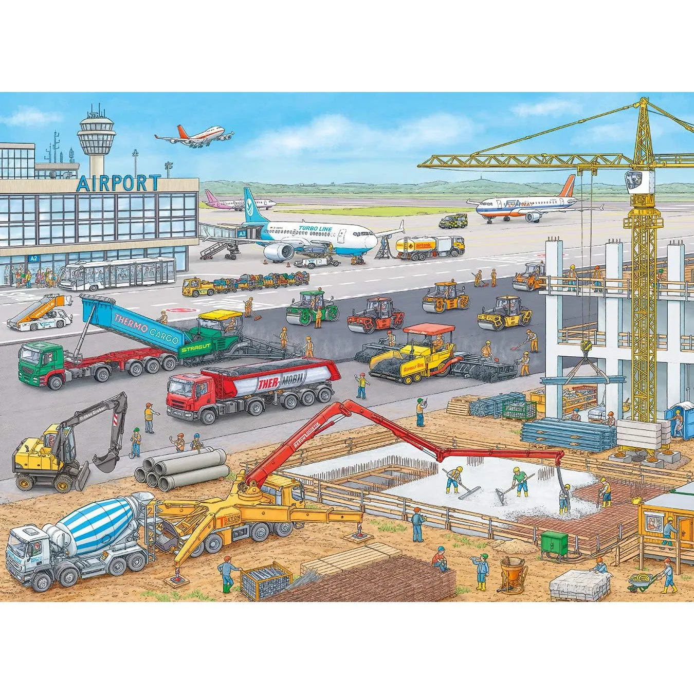 Ravensburger Construction at the Airport 100 Piece Puzzle