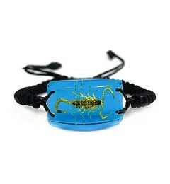 Real Scorpion Rectangle Shaped Bracelet Real Nature Gift With Box
