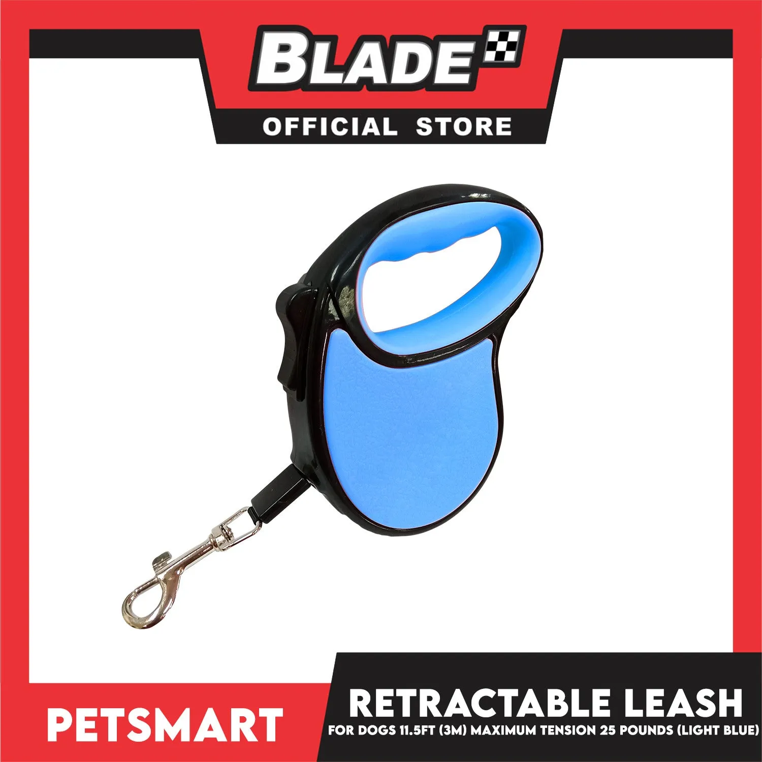 Retractable Leash for Dogs 11.5ft (3M) Maximum Tension 25pounds (Light Blue)