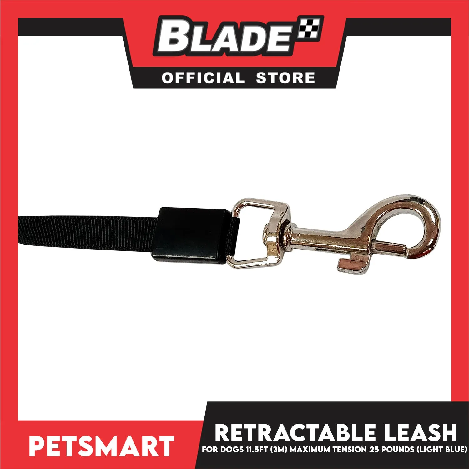 Retractable Leash for Dogs 11.5ft (3M) Maximum Tension 25pounds (Light Blue)