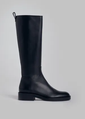 Riding Boot in Smooth Calf Leather - Black