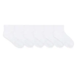 Robeez Quarter Socks 6-Pack (Solid White)