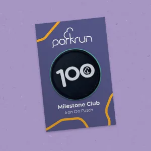 Run/Walk 100 Milestone Woven Patch