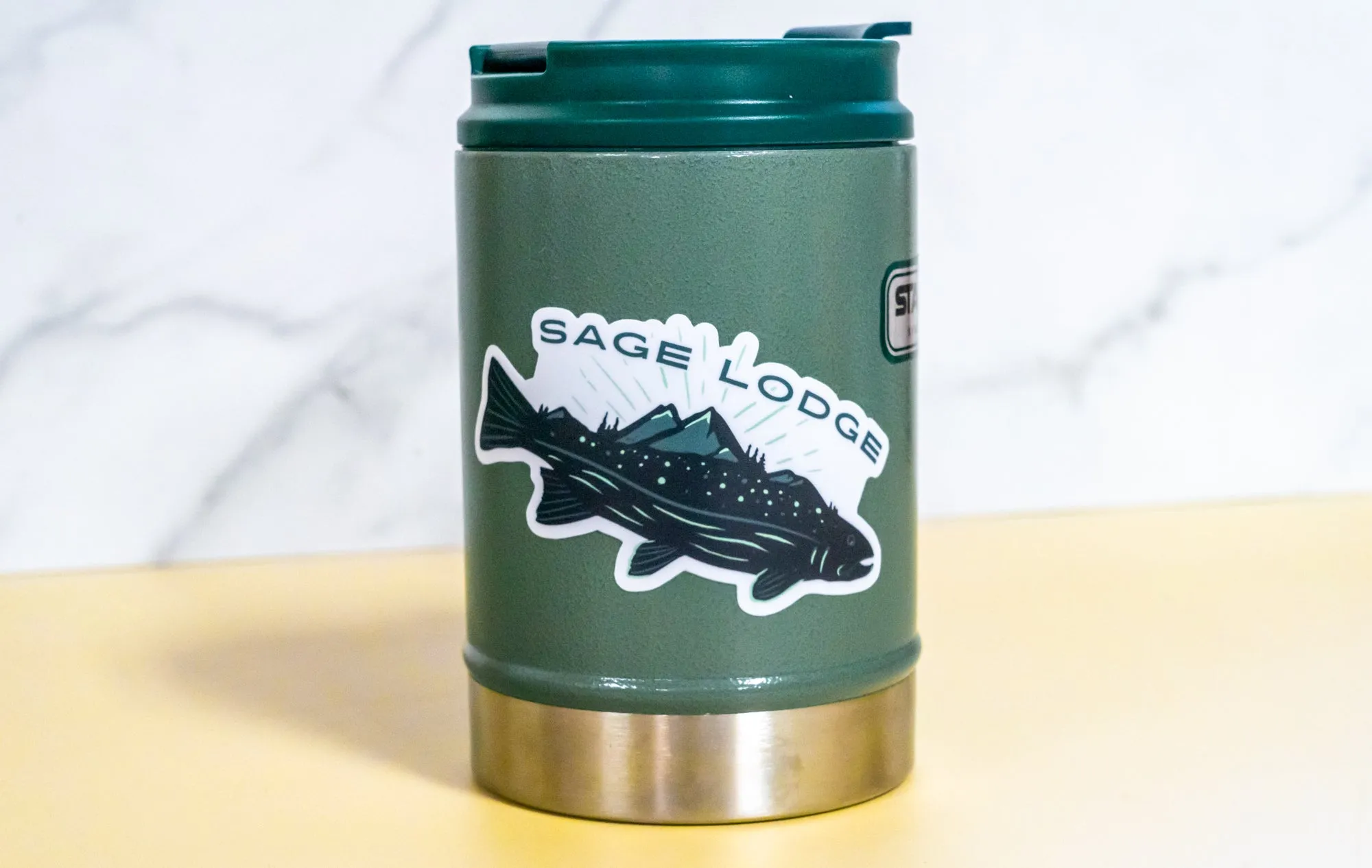 Sage Lodge Blue Fish Sticker