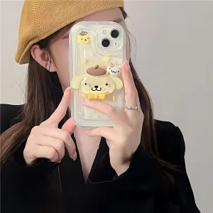 Sanrio Pompompurin Phone Case with Comfortable Phone Grip