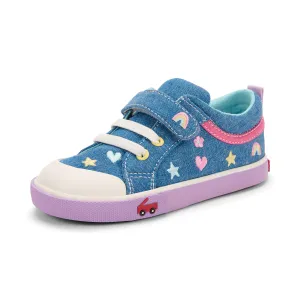See Kai Run Unisex-Child Kristin Sneaker 12 Little Kid Chambray/Happy