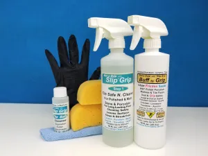 Slip Grip - Buff to Grip Friction Sealer & Cleaner   Starter Tool Kit fl. 16oz, 7 Items