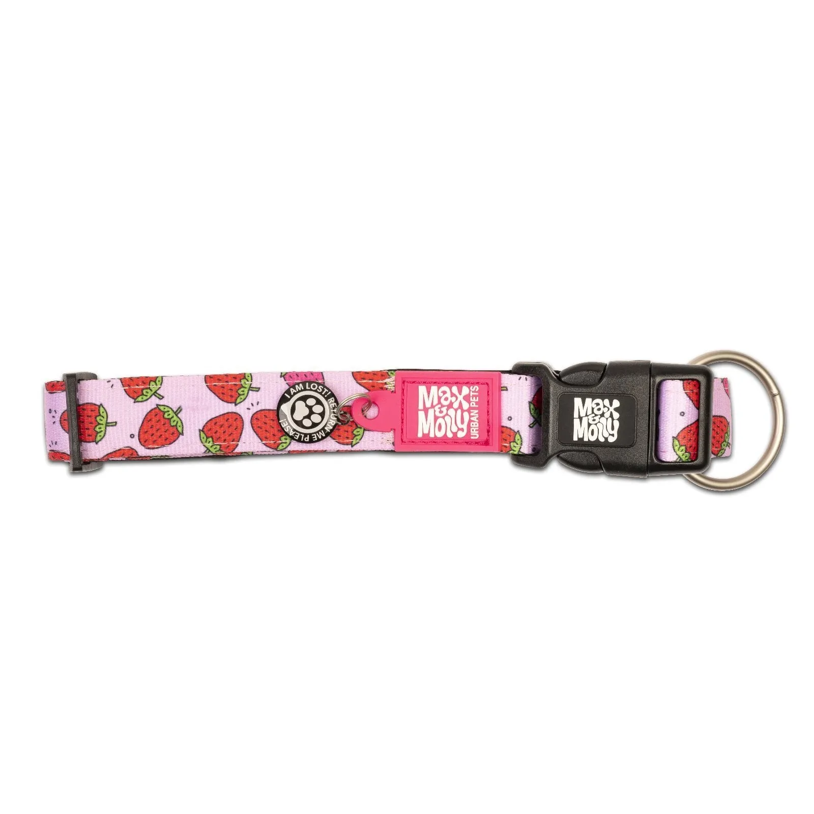 Smart ID Dog Collar - Strawberry