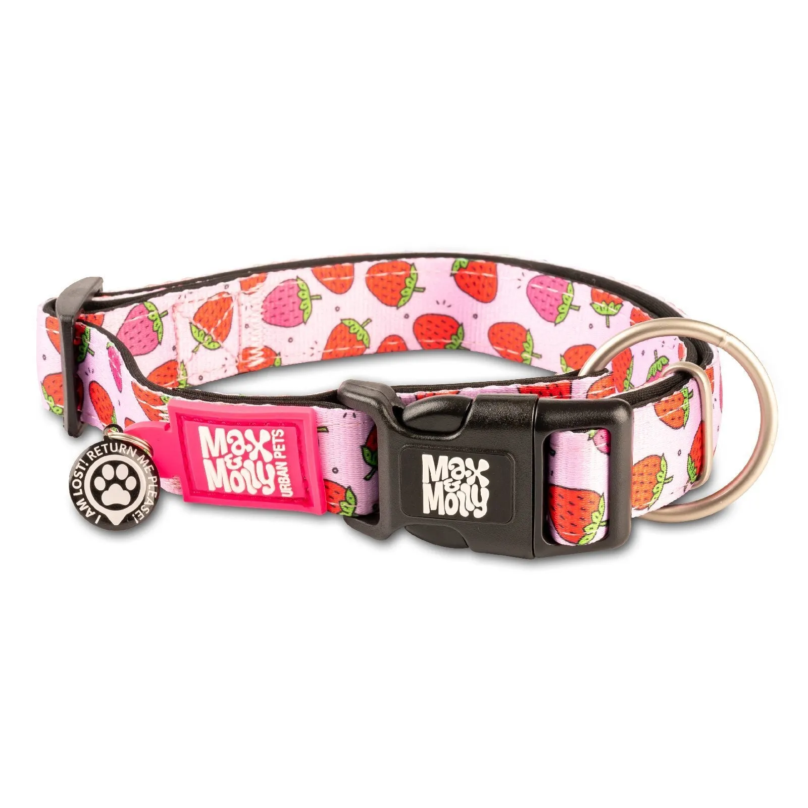 Smart ID Dog Collar - Strawberry